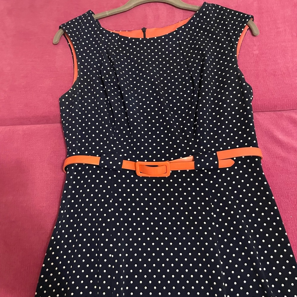 Polka Dot Dress with Belt